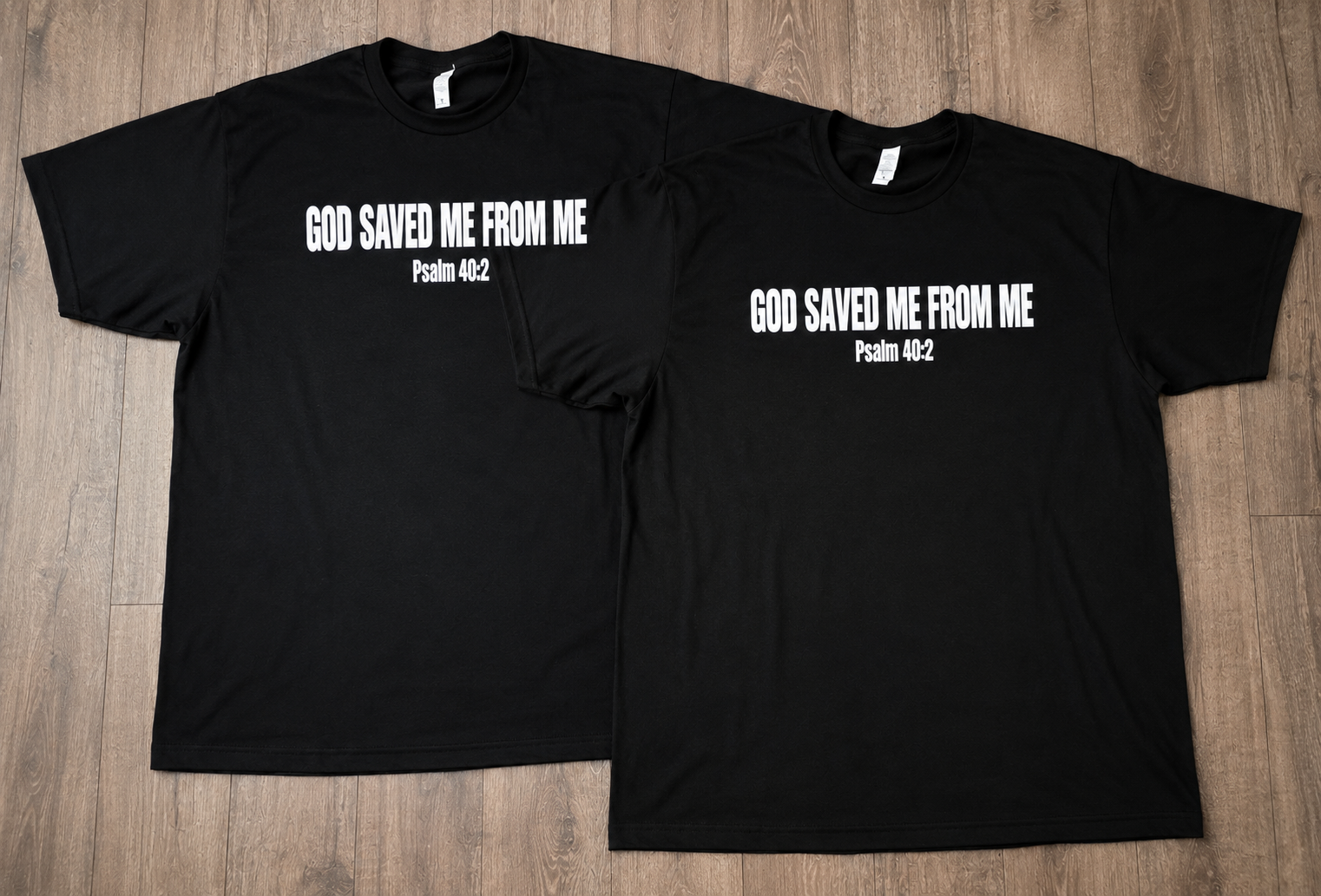 God Saved Me From Me Heavyweight Tee | Psalm 40:2